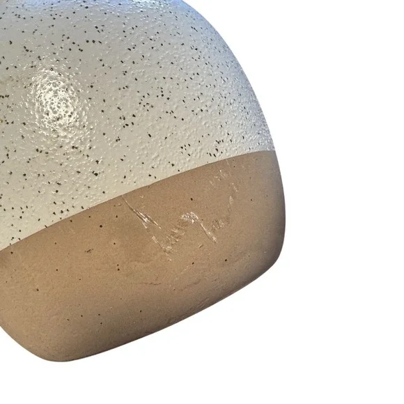 Smith and Hawken Stoneware Honey Pot with Dipper & Lid Speckled Cream Brown - Picture 4 of 8